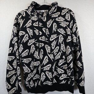 Nike All‎ Over Print Hoodie Pullover Size Small Vintage